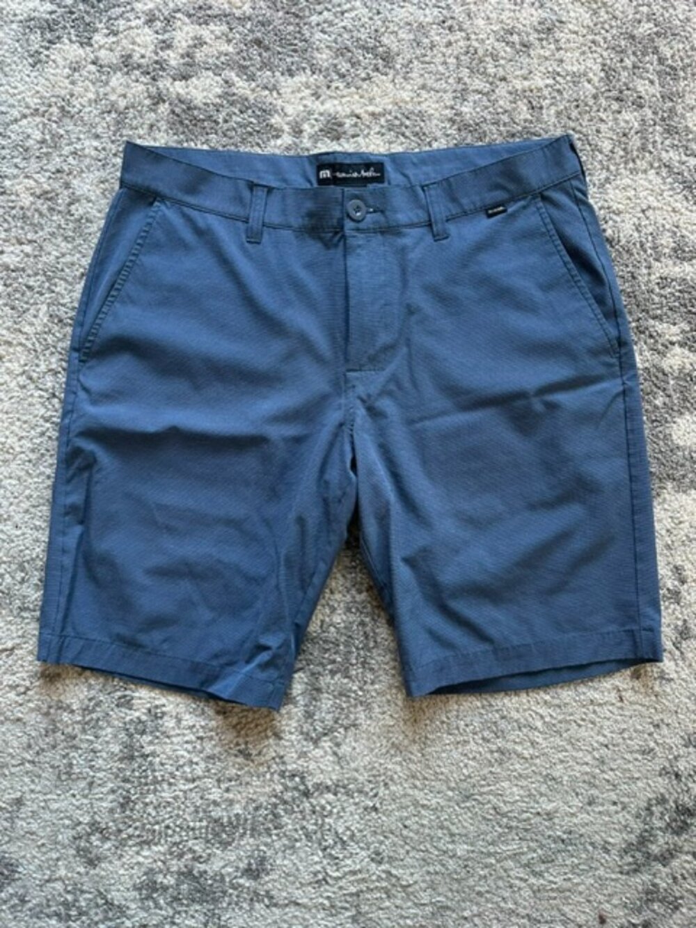 Travis Mathew Men's "Beck" Performance Golf Shorts Blue Size 34